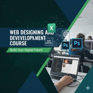Student learning Web Designing and Development Course